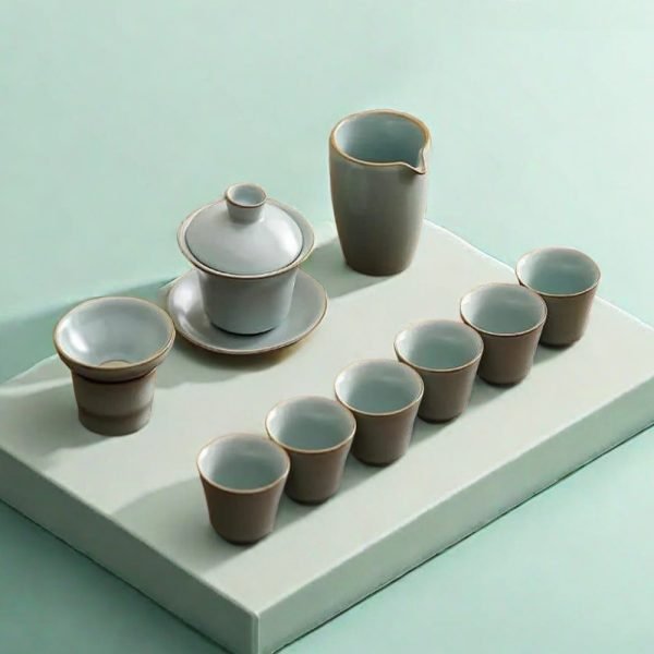 Souvenir Crack Ru Kiln Chinese Tea Set
