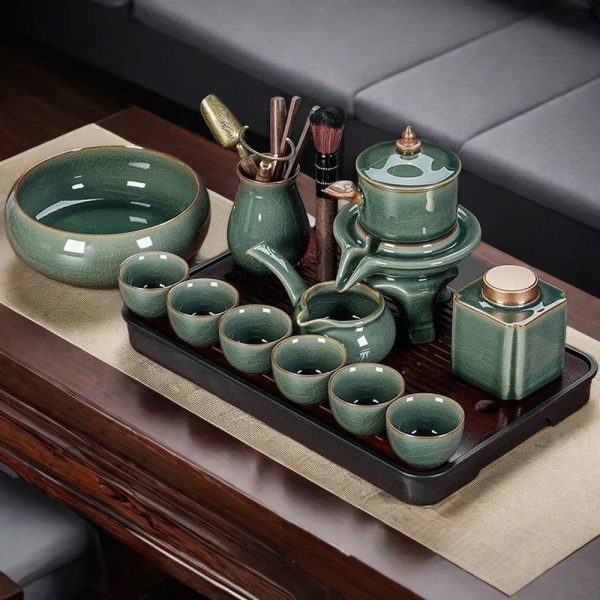 Ge Kiln Crack Automatic Lazy Gongfu Tea Set