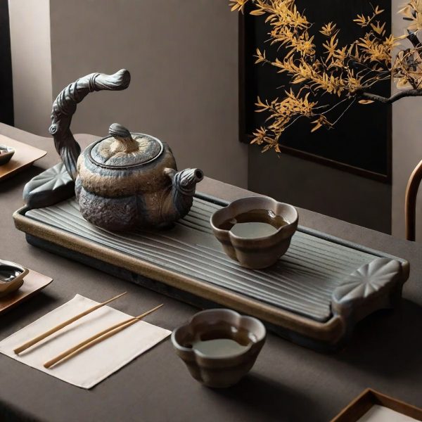 Bamboo Ceramic Japanese Tea Set