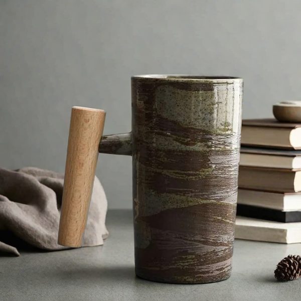 Wooden Handle Japanese-style Tea Cup