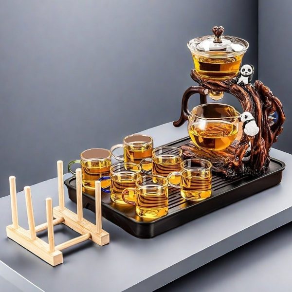Borosilicate Glass Automatic Lazy Tea Set