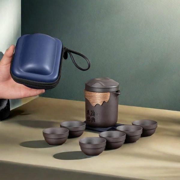 Portable Purple Clay Travel Tea Set