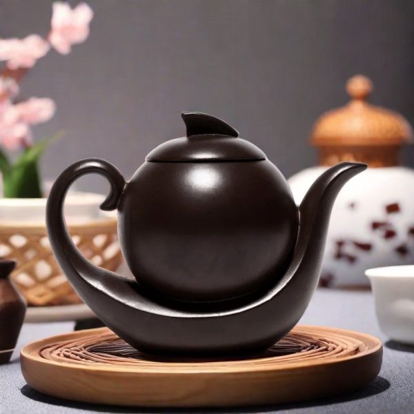Yixing Purple Clay Teapot With Plain Sailing Implication