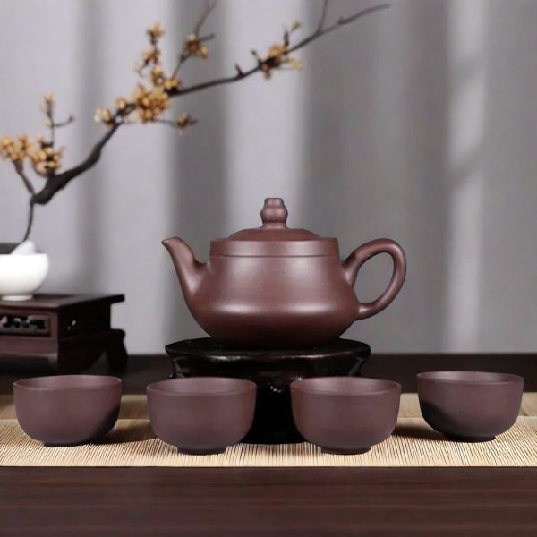 Simple Style Purple Clay Yixing Tea Set