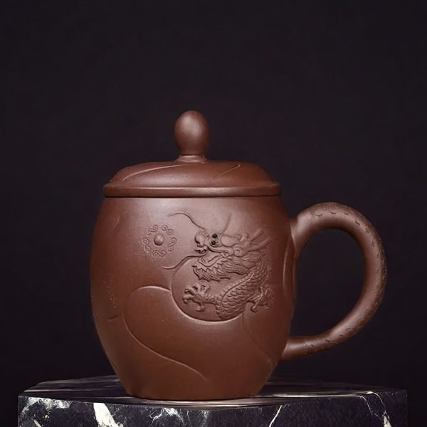 Fish-turning-dragon Purple Clay Yixing Tea Cup