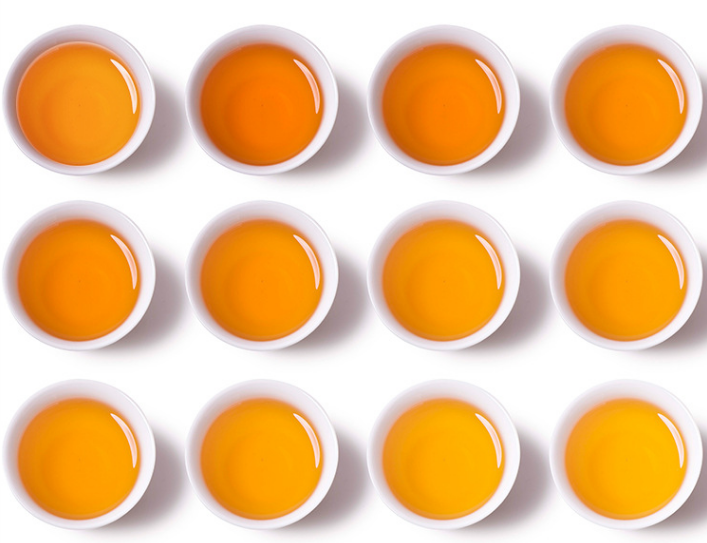 changes of First Prize Da Hong Pao Rock Oolong Tea from Mount Wuyi after brewed for more than 10 times
