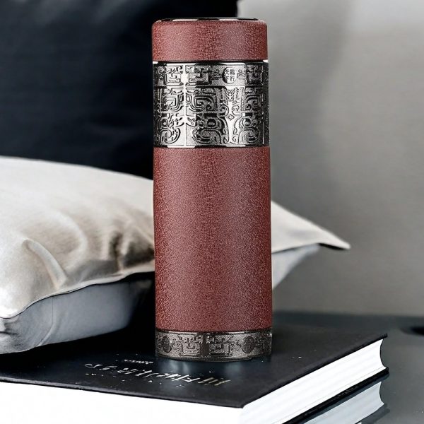 Frosted Purple Clay Liner Thermos Stainless Steel Tea Cup