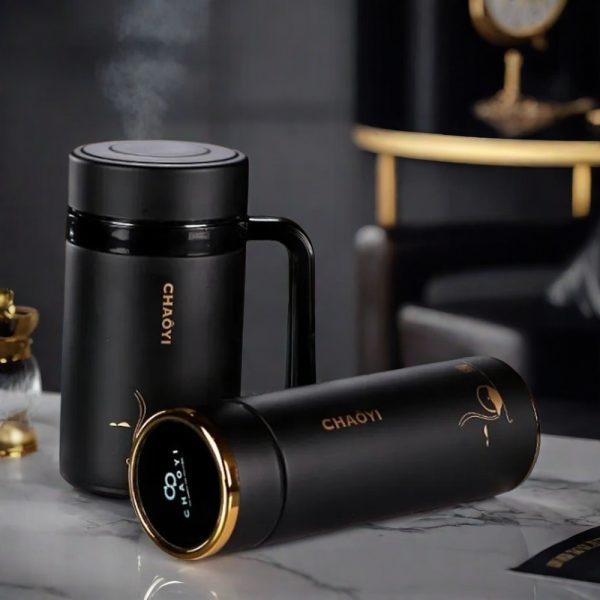 Modern Style Yixing Purple Clay Liner Thermos Stainless Steel Tea Cup