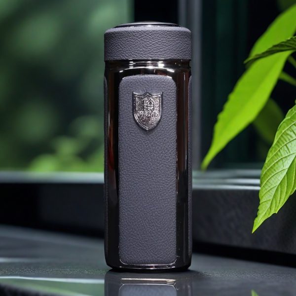 Leather Yixing Purple Clay Liner Thermos Stainless Steel Tea Cup