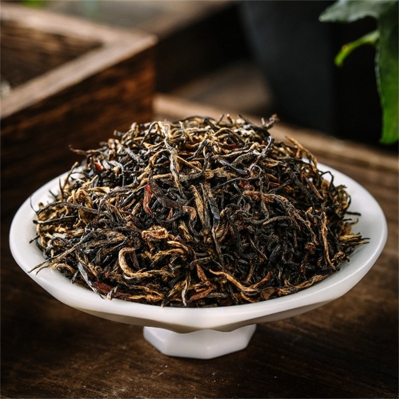 physical apperance of Golden Needle of Keemun black tea