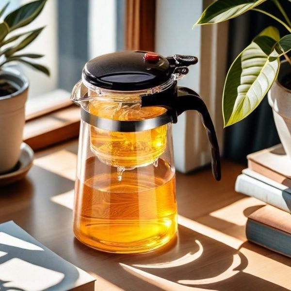 Teapot With Infuser Thickened Glass Heated Resistant Tea Pot One-button Filtering Tea Separation Kettle Tea Coffee Maker