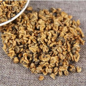 dry leaf of premium grade golden snail black tea