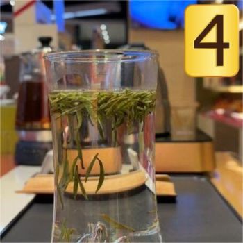 step 4 of brewing bamboo leaf green tea step 4 of brewing bamboo leaf green tea