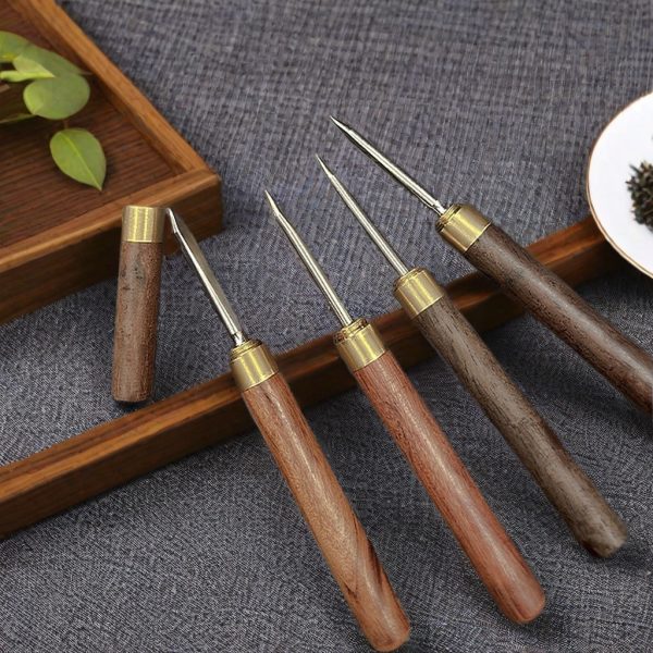 Artisan Sandalwood Tea Knife Set - Precision Tea Needle Tools For Puer Cakes