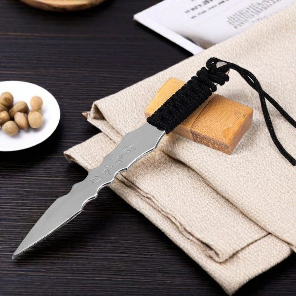 Premium Damascus Style Puer Tea Needle - Elegant Stainless Steel Tea Knife