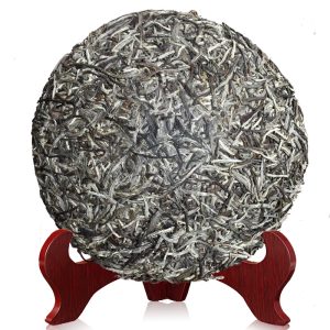 tea cake of silver needle white tea