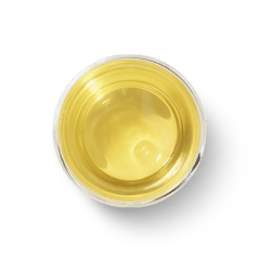 pure tea water color of white tea in a cup