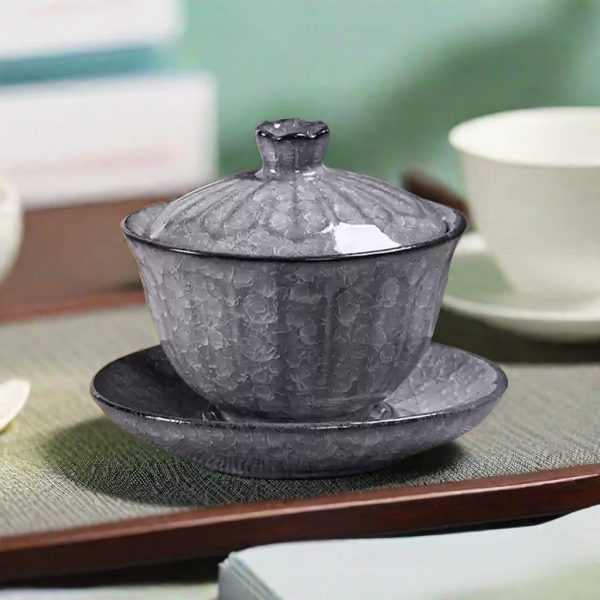 Creative Ice Cracked Glaze Chinese Household Gaiwan Tea Set