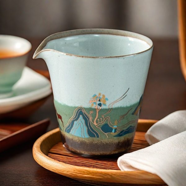 Stone Celadon Furushan Ceramic Tea Pitcher