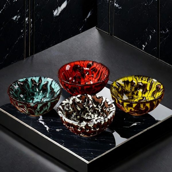 Elemental Beasts Collection: Mystical Tenmoku Jian Zhan Tea Cups