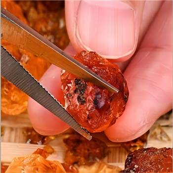 revising peach gum by hand
