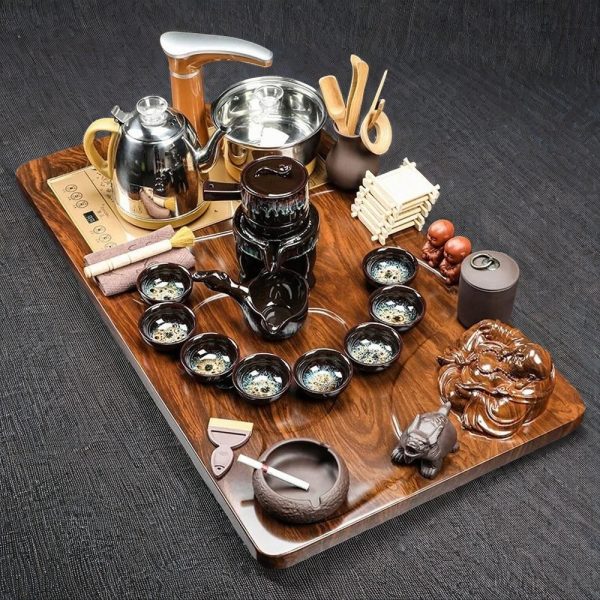 Porcelain Chinese White Landscape Gongfu Tea Set