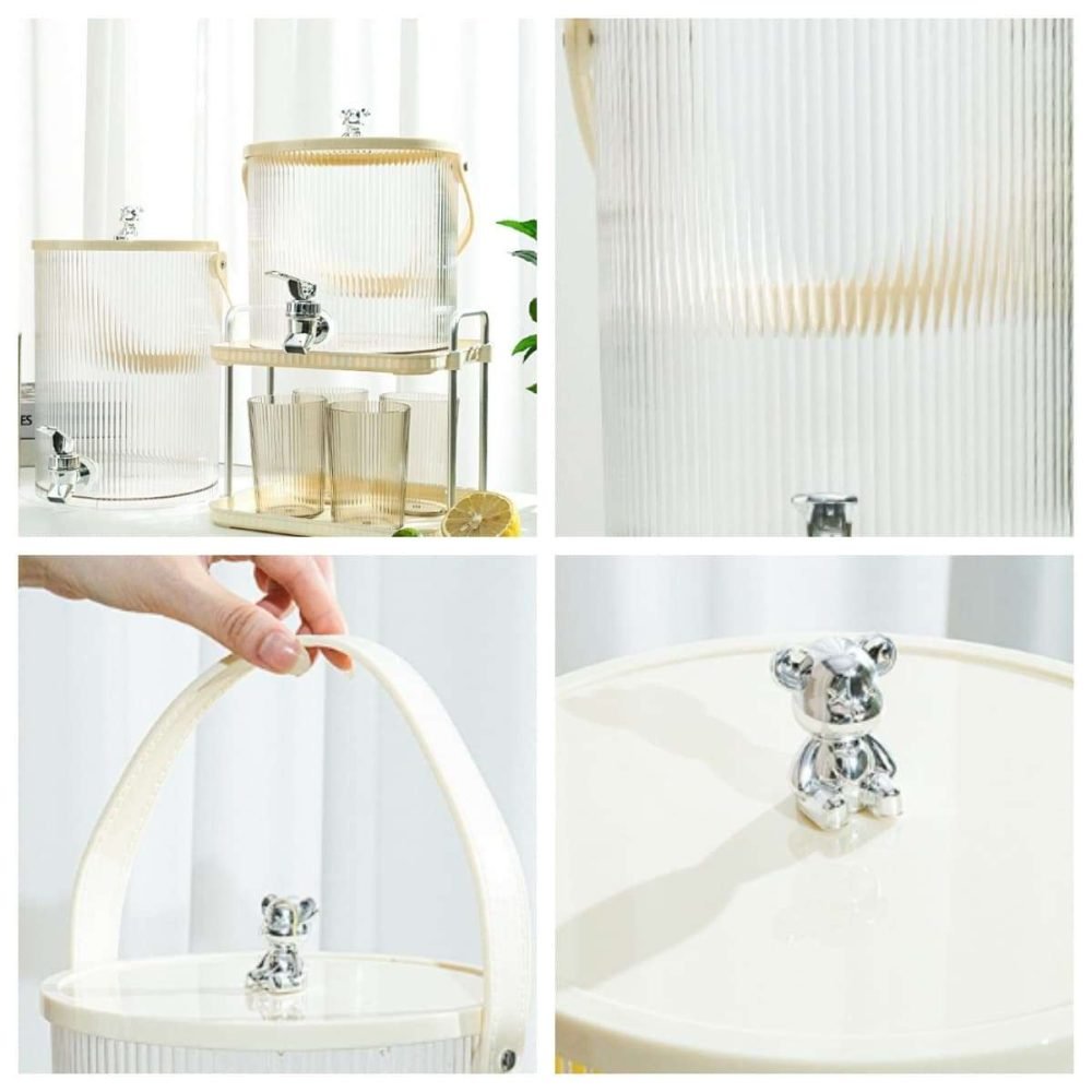 0.9 And 1.3 Gallon Simple Mason Clear Abs Plastic Sun Tea Jar Container With Stand And Spigot