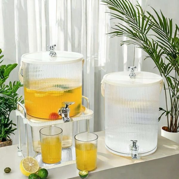 0.9 And 1.3 Gallon Simple Mason Clear Abs Plastic Sun Tea Jar Container With Stand And Spigot