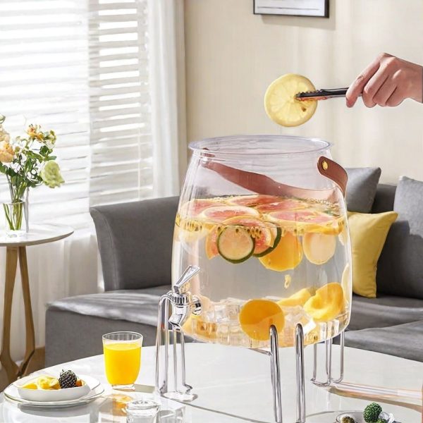 0.9 And 1.4 Gallon Clear Plastic Sun Tea Jug With Portable Handle And Spigot/spout