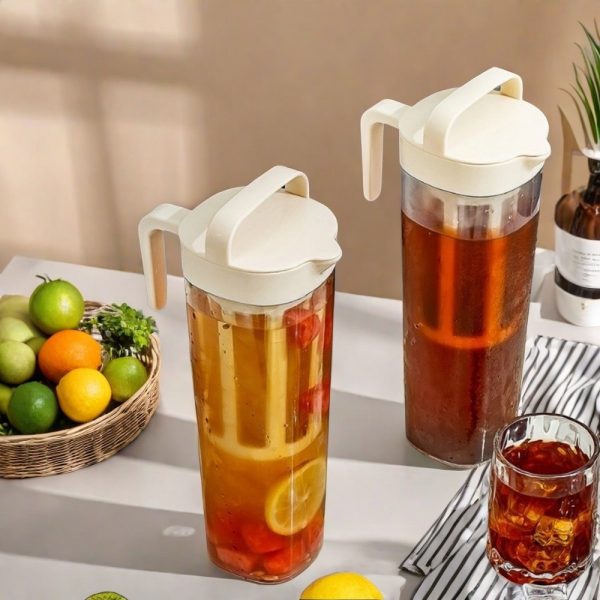 0.3 Gallon Portable Pet Plastic Cold Water Iced Sun Tea Jars Pitchers With Lid And Handle