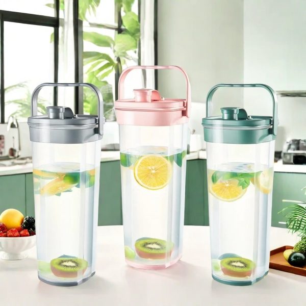 0.5 Gallon Colorful Plastic Portable Iced Sun Tea Jugs Cold Water Bottle Pitchers Without Spigot