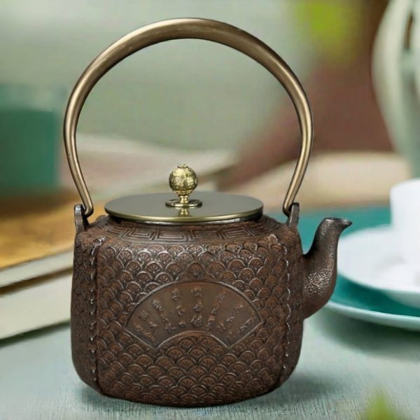 Best Authentic Handmade Old Brown Japanese Cast Iron Teapot